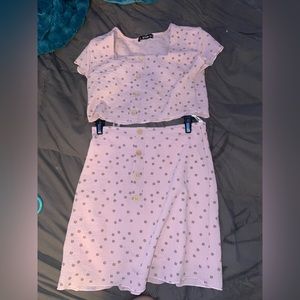 2 piece skirt and shirt